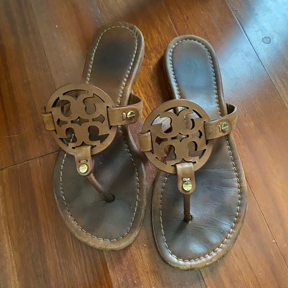 Tory Burch Brown/Tan Miller Sandals